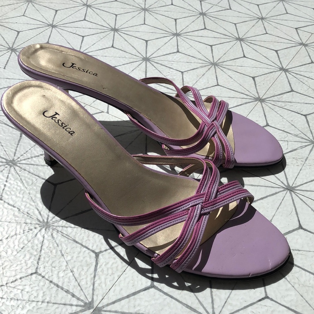 Purple Kitten Heels